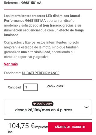 Intermitentes LED Dinámicos Ducati Performance