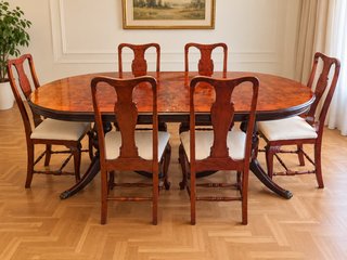 Mesa de Comedor Clásica y 6 Sillas