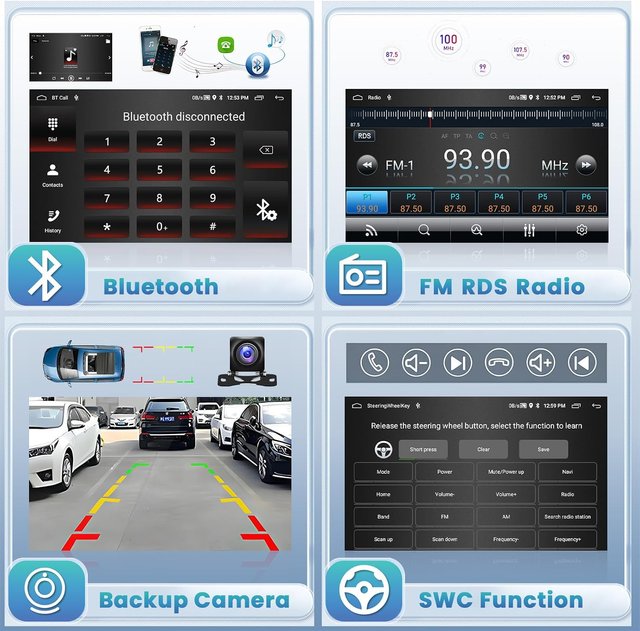 nueva Radio Coche 2 DIN Pantalla Táctil Universal