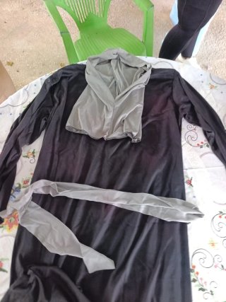 Disfraz Halloween Negro/Gris Talla Única