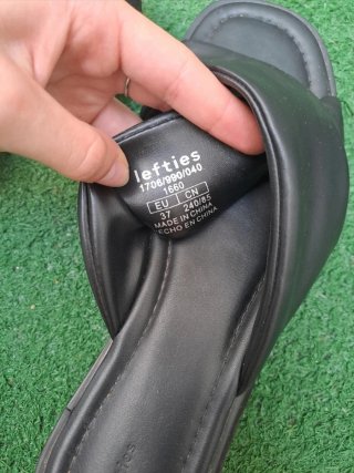 Sandalias Negras Lefties Talla 37