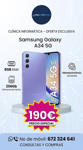 Samsung Galaxy A34 5G 256GB Morado