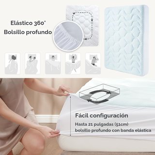 (Precintado) Topper 90x190cm Viscoelástico Bambú