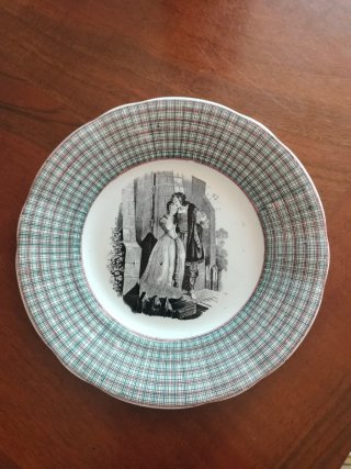 Piatto vintage decorato 20cm