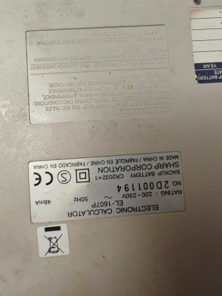 Calculadora Sharp EL-1607P