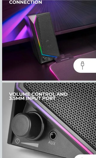 Altavoces Gaming Mars Gaming MS72 RGB 15W