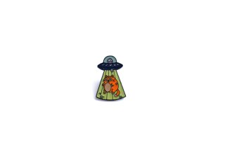 Pin Esmaltado Gato Abdução Alienígena