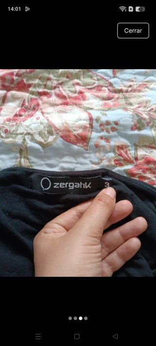 Vestido Negro Zergatik Talla S