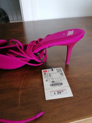Zapatos de tacón Zara fucsia talla 37