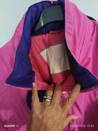 Giacca a vento vintage rosa e viola taglia XL