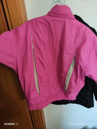 Giacca a vento vintage rosa e viola taglia XL