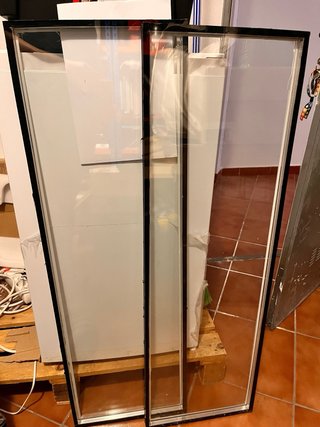 2 Cristales Gruesos para Ventana Sin uso