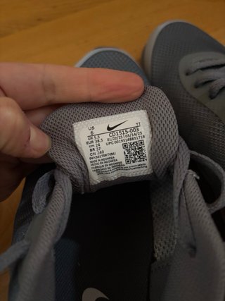 Zapatillas Nike Grises y Naranjas. T 38.UNISEX