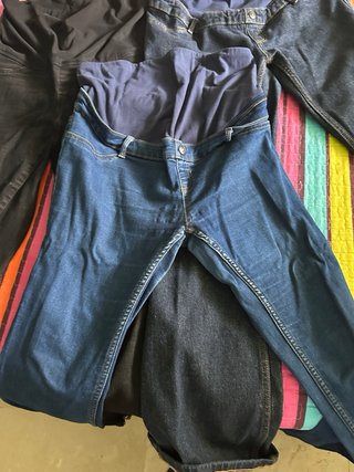 Pack pantalones embarazo azul y negro