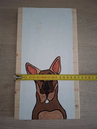 Cuadro de madera perro pastor alemán
