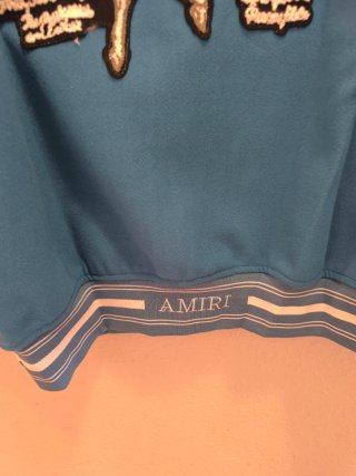 Chaqueta Universitaria Amiri Azul y Blanca