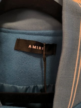 Chaqueta Universitaria Amiri Azul y Blanca