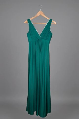 Vestido largo de fiesta verde