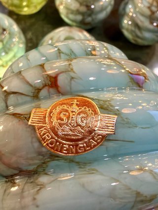 Lámparas colgantes vintage de cristal Kronenglas