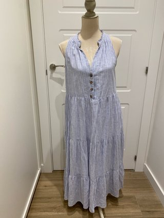 Vestido Pedro del Hierro Rayas Azul/Blanco