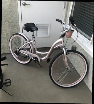 Bicicleta Rosa Estilo Crucero