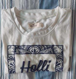 Camiseta Hollister Blanca Talla S