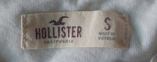 Camiseta Hollister Blanca Talla S