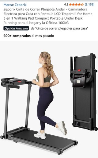 Cinta de Correr Plegable Zeporix