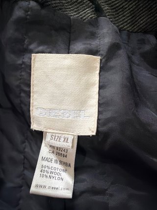 Abrigo Diesel Hombre Gris Talla XL