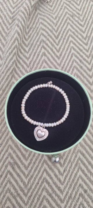 Pulsera Tous Perlas Corazón Plata