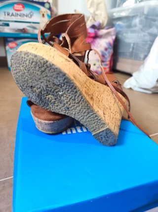 Sandalias Mustang Cuña Romano Marrón