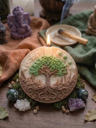 Vela Árbol de la Vida ritualizado