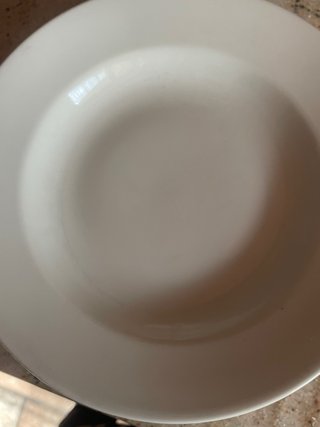 Set di 6 piatti porcellana bianca