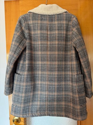 Abrigo cuadros Zara Talla M