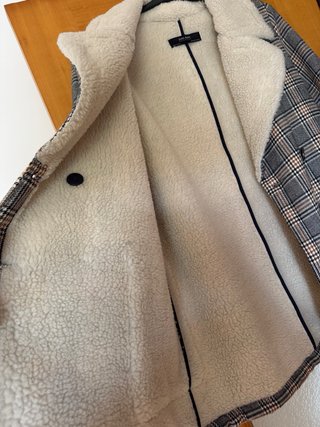 Abrigo cuadros Zara Talla M