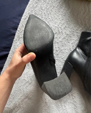 Botines Negros de Punta Mango Talla 37