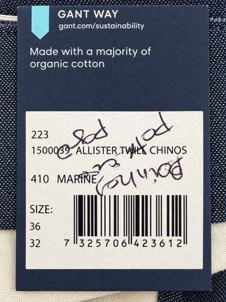 GANT chinos novas / nuevos W36 L32