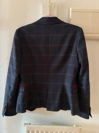 Chaqueta Zara cuadros azul y rojo Talla XS