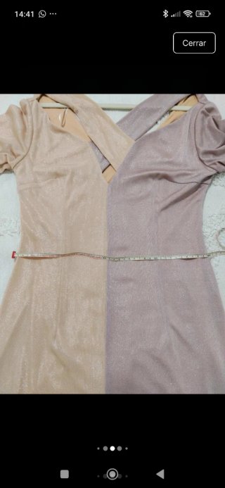 Vestido de fiesta bicolor corte midi