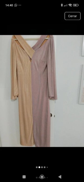 Vestido de fiesta bicolor corte midi