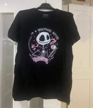Camiseta Friking Nightmare Before Coffee Talla S