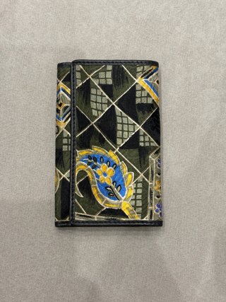 Gianni Versace Portachiavi in pelle tessuto Daria