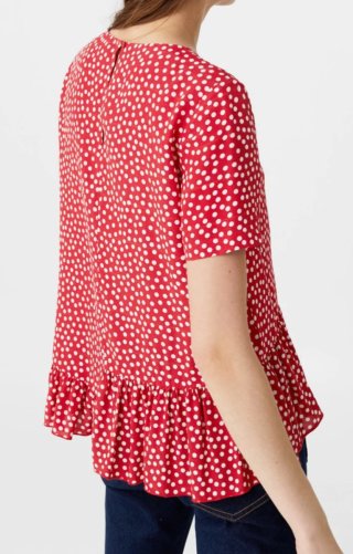Blusa de Lunares Mango Roja