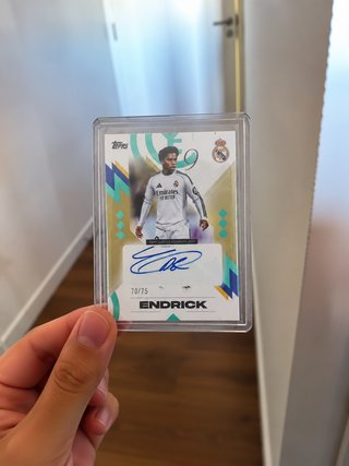 Carta Topps Los Blancos Endrick Autografiada /75