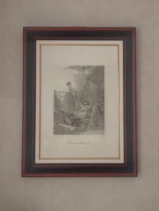 2 quadri classici con cornice in legno 75 unità