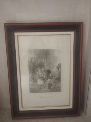 2 quadri classici con cornice in legno 75 unità