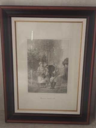 2 quadri classici con cornice in legno 75 unità