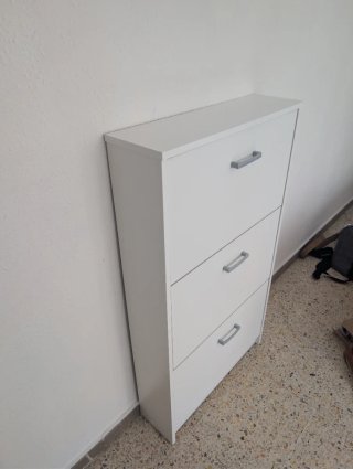 Zapatero de 3 cajones blanco