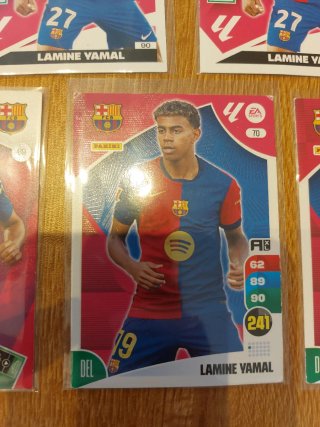 Lote 7 cromos Adrenalyn Lamine Yamal