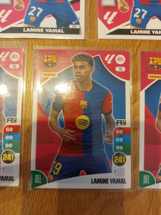 Lote 7 cromos Adrenalyn Lamine Yamal